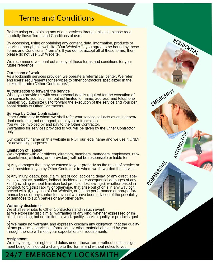 Indianapolis Lock & Locksmith Indianapolis, IN 317-350-6019 - terms-and-condition-68-19mod